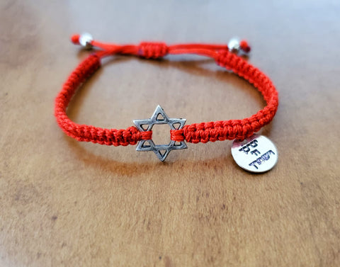 Red string bracelet for children
